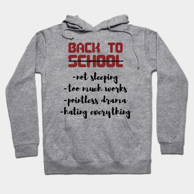 Back to school Funny Hoodie by monsieurfour